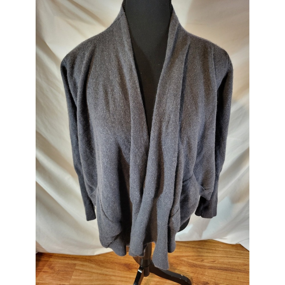 Childress‎ Size 1 Gray Open Front Cashmere Cardigan Sweater